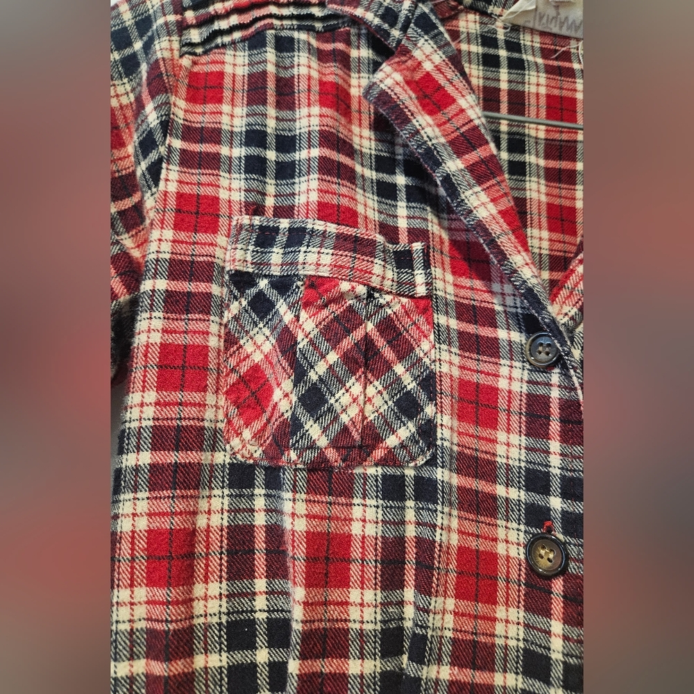 Tatyana Red and Black Plaid Long Sleeve Dress - Picture 4 of 7